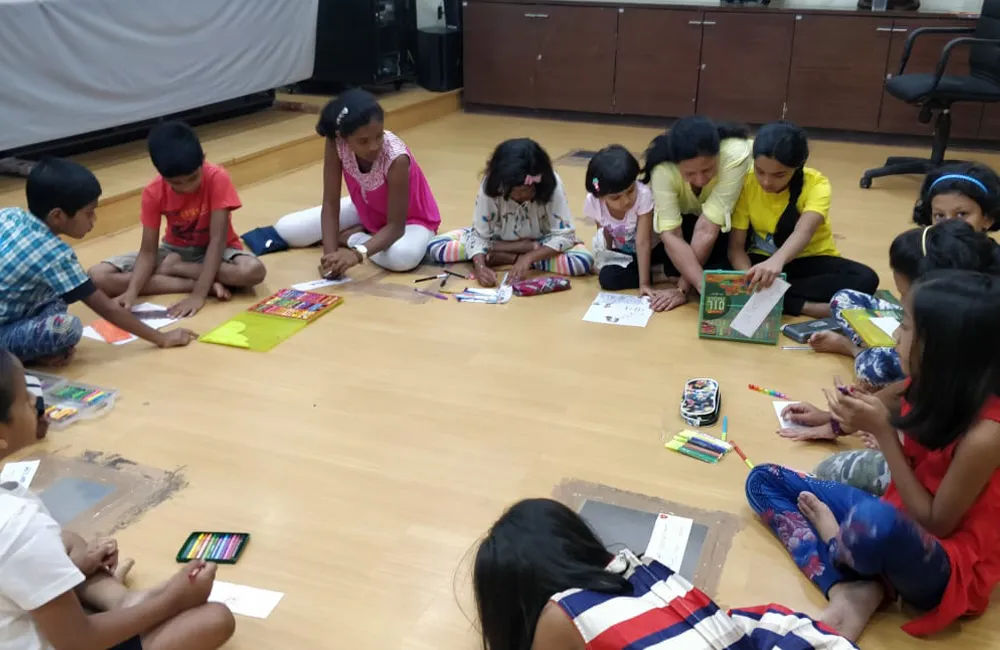 Children participating in MKCL MAJA activities